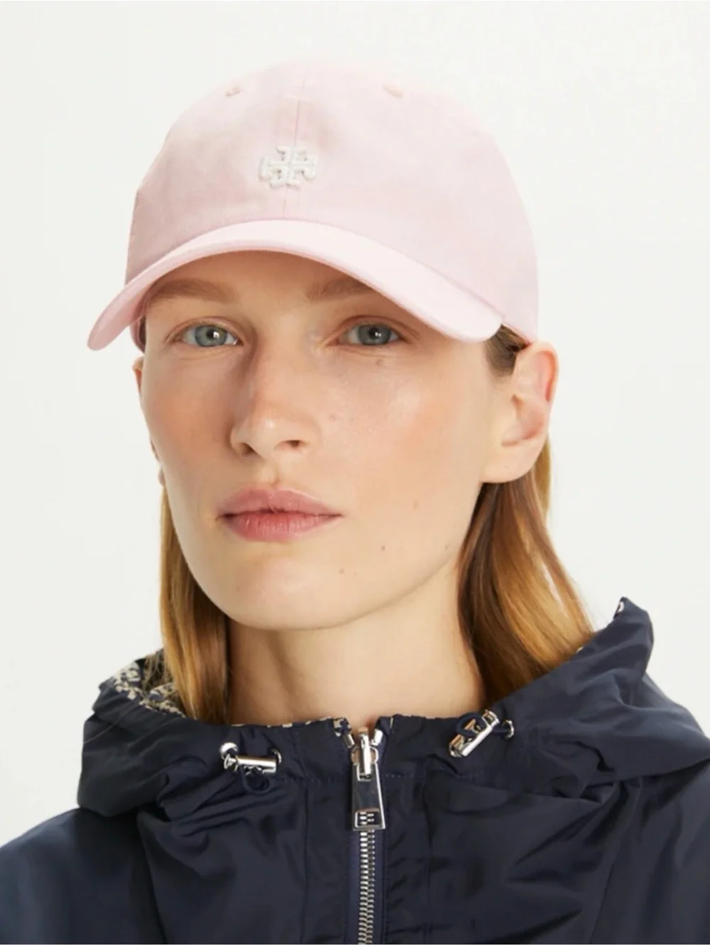 Tory Burch Light Pink Logo Cap